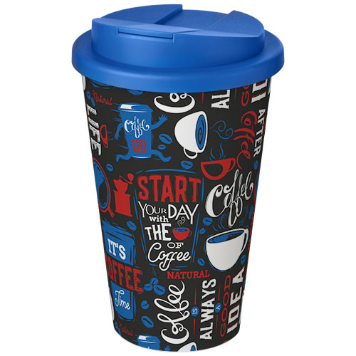 Gobelet isolant personnalisable 350ml Americano® Blanc et Bleu minéral